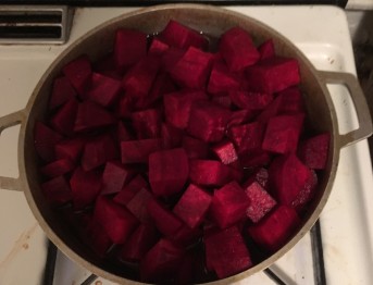 Cooking beets